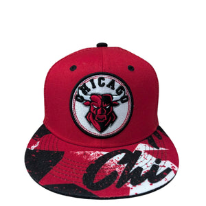 Chicago City Circle Logo Style Red/Black Snapback Cap