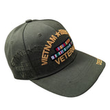 US Military Vietnam Desert Storm Veteran Ribbon Green Baseball Hat Cap