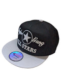 Taylor Gang All Stars Flock Print Style Snapback Hat Cap (Black/White)