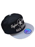 Taylor Gang All Stars Flock Print Style Snapback Hat Cap (Black/White)