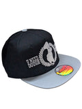 U Need Dough To Make Bread Flock Print Style Snapback Hat Cap (Black/Grey)