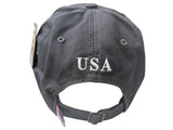 US Mini Flag Map Charcoal Cotton Baseball Cap