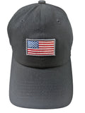 US Mini Flag Black Cotton Baseball Cap