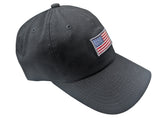 US Mini Flag Black Cotton Baseball Cap