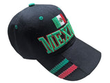 Mexico Mini Flag Black Baseball Cap