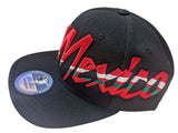 Mexico Cursive Style Black Snapback Cap