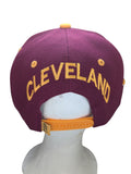 Cleveland Under Brim Design Two Tone Maroon/Yellow City Snapback Hat Cap