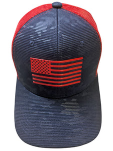 US Flag Tactical Mesh Back Blue Cap
