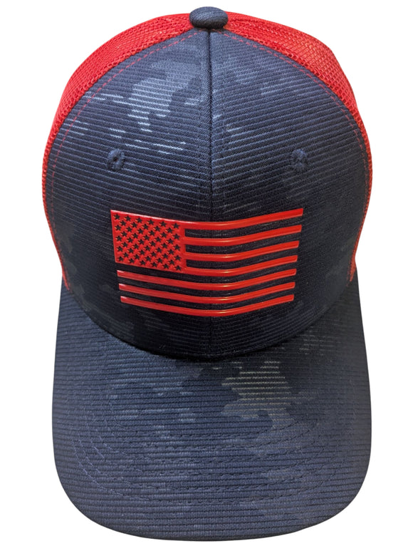 US Flag Tactical Mesh Back Blue Cap