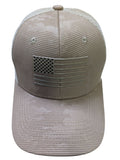 US Flag Tactical Mesh Back Khaki Cap