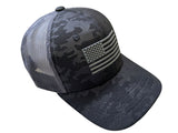 US Flag Tactical Mesh Back Black Cap