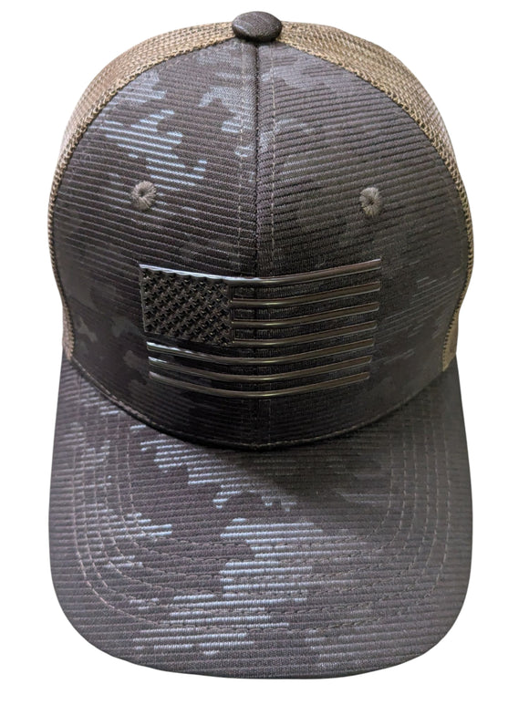 US Flag Tactical Mesh Back Brown Cap