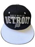 Detroit Arch Style Two Tone Black/White City Snapback Cap