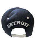 Detroit Arch Style Two Tone Black/White City Snapback Cap