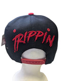 Trippin Good Vibe Black/Red Snapback Hat