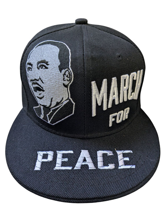 Martin Luther King March For Peace Black Snapback Hat