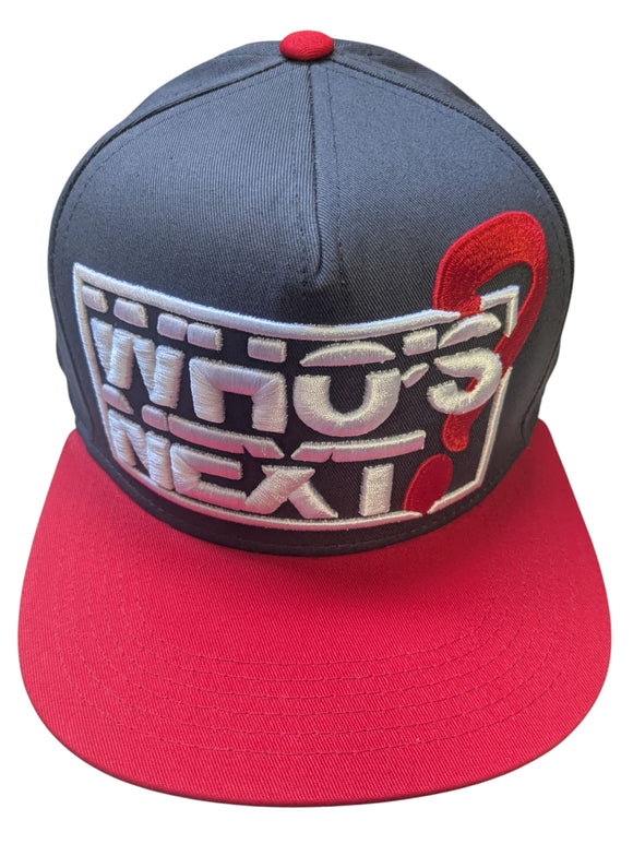 Who's Next Embroidered Two Tone Charcoal/Red Snapback Hat