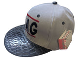 SWAG Snake Skin Brim Texture Grey/Black Flat Bill Snapback Hat