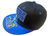 Secure The Bag Dollar Theme Black/Blue Snapback Hat