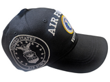 US Air Force Veteran Shield Black Baseball Hat Cap