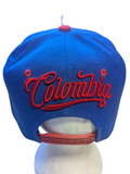 Colombia Flag Thunder Style Royal Blue Snapback Hat