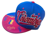 Colombia Flag Thunder Style Royal Blue Snapback Hat