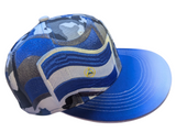 Nicaragua Flag Graffiti Style Blue Camouflage Snapback Hat