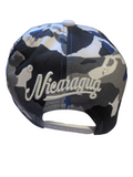 Nicaragua Flag Graffiti Style Blue Camouflage Snapback Hat