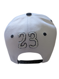 Chicago Legend 23 Flame Fiery Style White/Black Two Tone Snapback