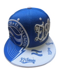 El Salvador Flag Thunder Style Royal Blue Snapback Hat