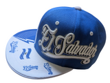 El Salvador Flag Thunder Style Royal Blue Snapback Hat