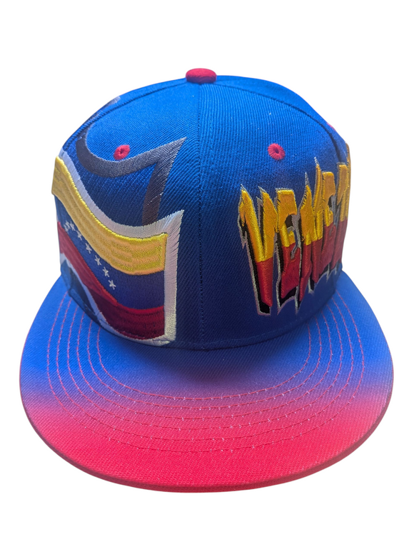 Venezuela Flag Thunder Style Royal Blue Snapback Hat