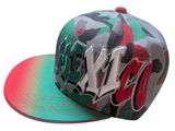 Mexico Flag Graffiti Style Green Camouflage Snapback Hat