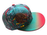 Mexico Flag Graffiti Style Green Camouflage Snapback Hat