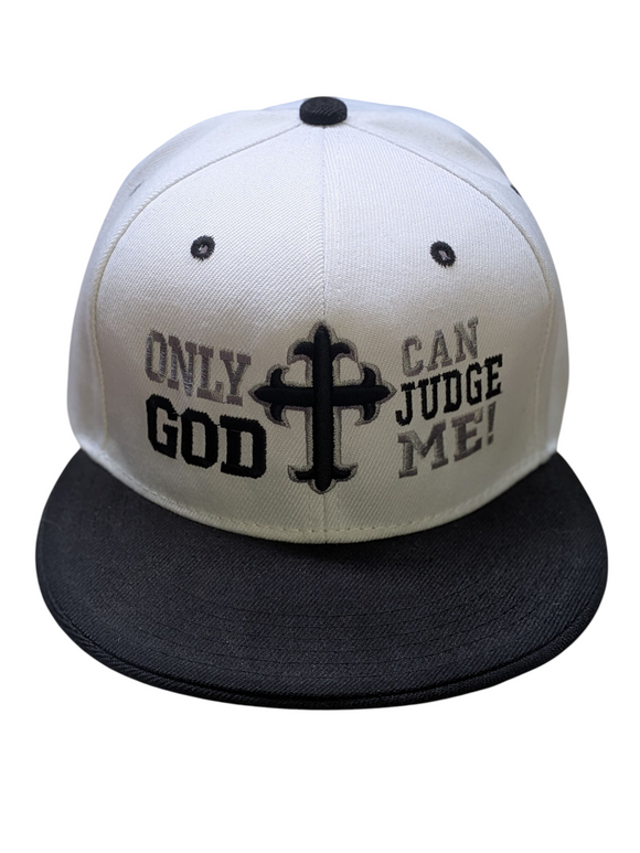Only God Can Judge Me Cross Embroidered Snapback Hat Cap