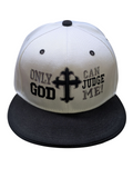 Only God Can Judge Me Cross Embroidered Snapback Hat Cap