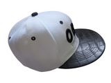 Trust in God Obey Snake Skin Brim Texture White/Black Flat Bill Snapback Hat