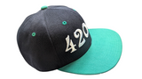 Cannabis Marijuana Leaf 420 Embroidered Snapback Hat