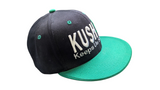 Kush Cannabis Marijuana Leaf Embroidered Black/Green Snapback Hat