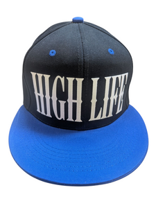High Life Print Style Black/Black Snapback Hat