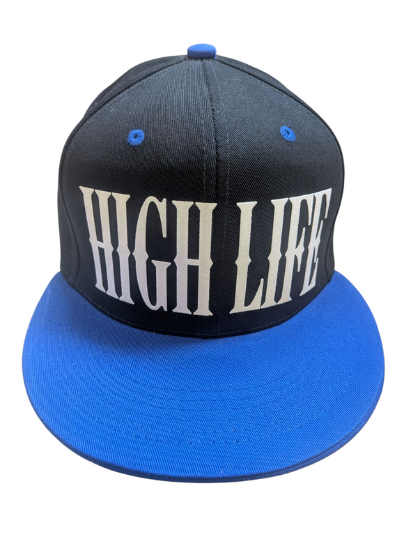 High Life Print Style Black/Black Snapback Hat
