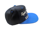 Taylor Gang All Stars Flock Print Style Snapback Hat Cap (Black/Blue)
