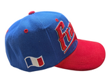 France Flash Style Baseball Hat Cap (Blue/Red)
