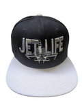 Jet Life Embroidered Two Tone Black/Grey Snapback Hat Cap