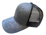 US Flag Tactical Mesh Back Charcoal Baseball Cap