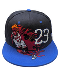Chicago Fire Skull 23 Legend Black/Blue Snapback Hat Cap