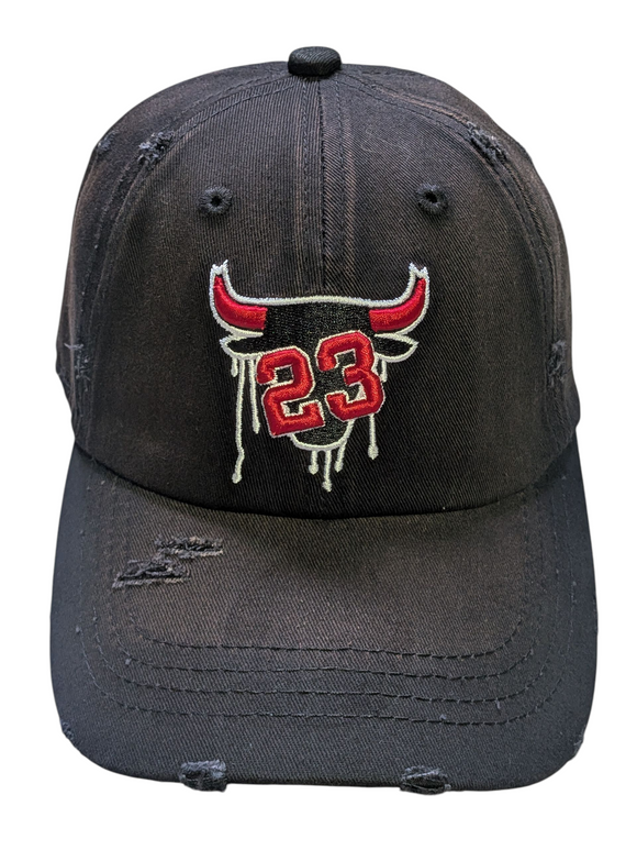 Chicago Vintage Greatest 23 Drip Black Baseball Hat Cap