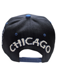 Chicago Fire Skull 23 Legend Black/Blue Snapback Hat Cap