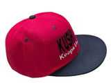Kush Cannabis Marijuana Leaf Embroidered Red/Black Snapback Hat