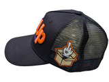 FedUp With The Bull Shit Funny Black Mesh Back Baseball Cap